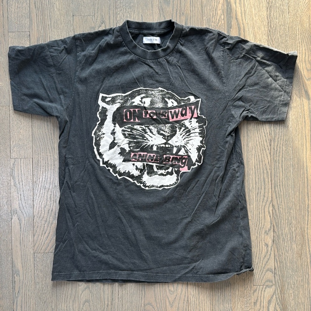Like New, Anine Bing on your way graphic tee, M, Black